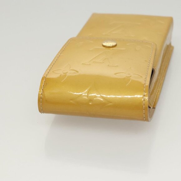 LOUIS VUITTON Monogram Vernis Green Cigarette Case Beige - Picture 14 of 16
